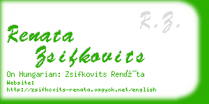 renata zsifkovits business card